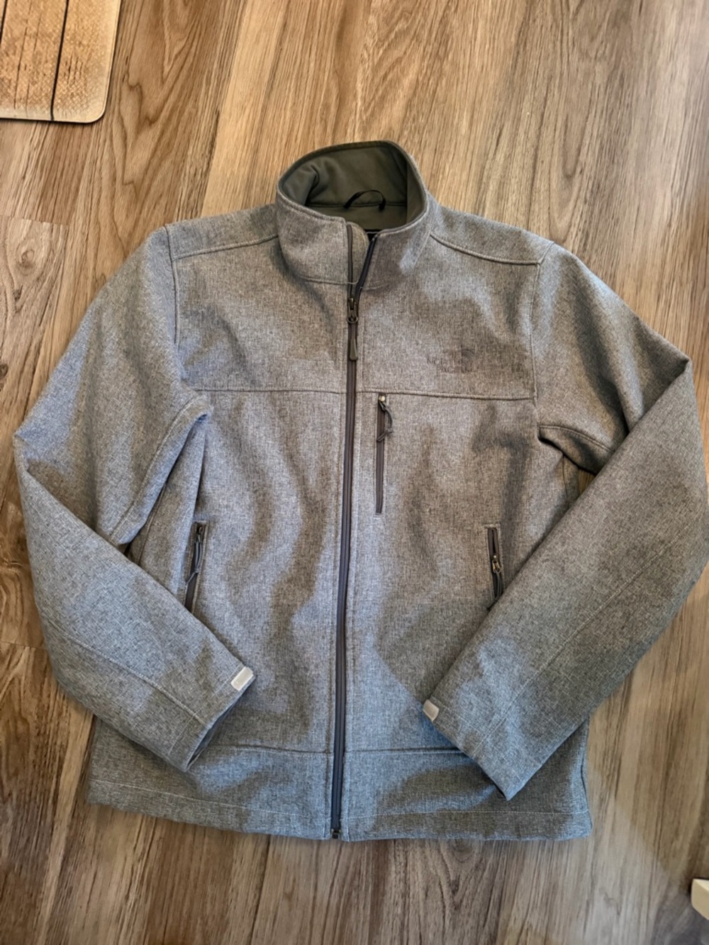 The North Face Men's Charcoal Grey Soft Shell Full Zip Jacket